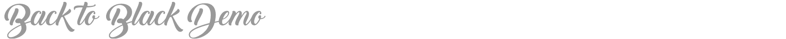 Back to Black Demo font preview